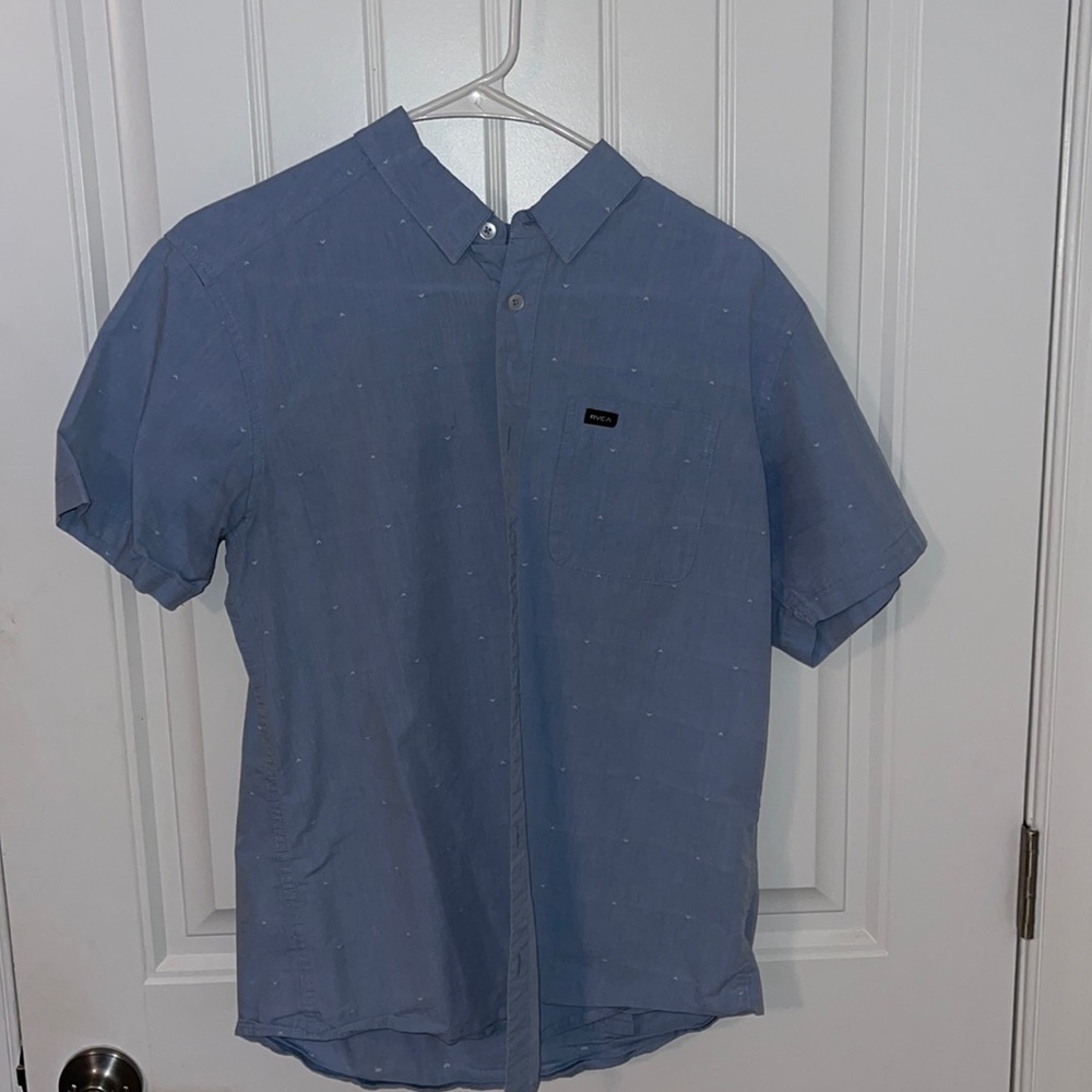 RVCA blue button up